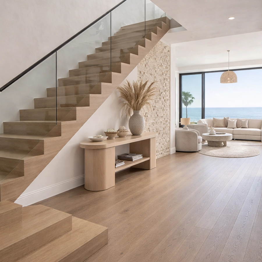 Wood stairs and treads